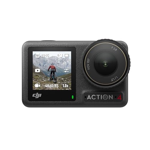 DJI Osmo Action 4 Standard Combo, 4K/120fps Waterproof Action Camera with a 1/1.3-Inch Sensor, Stunning Low-Light Imaging