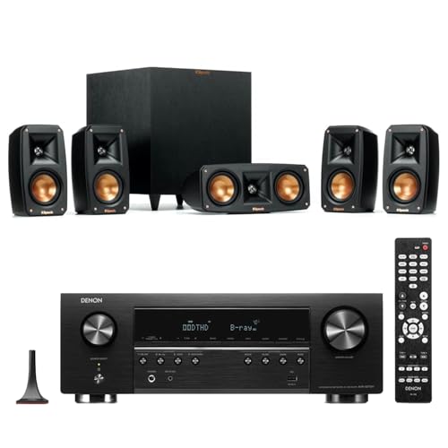 Klipsch Reference Theater Pack 5.1-Channel Speaker System + AVR-S770H 75W 7.2-Channel 8K Network AV Receiver with HEOS