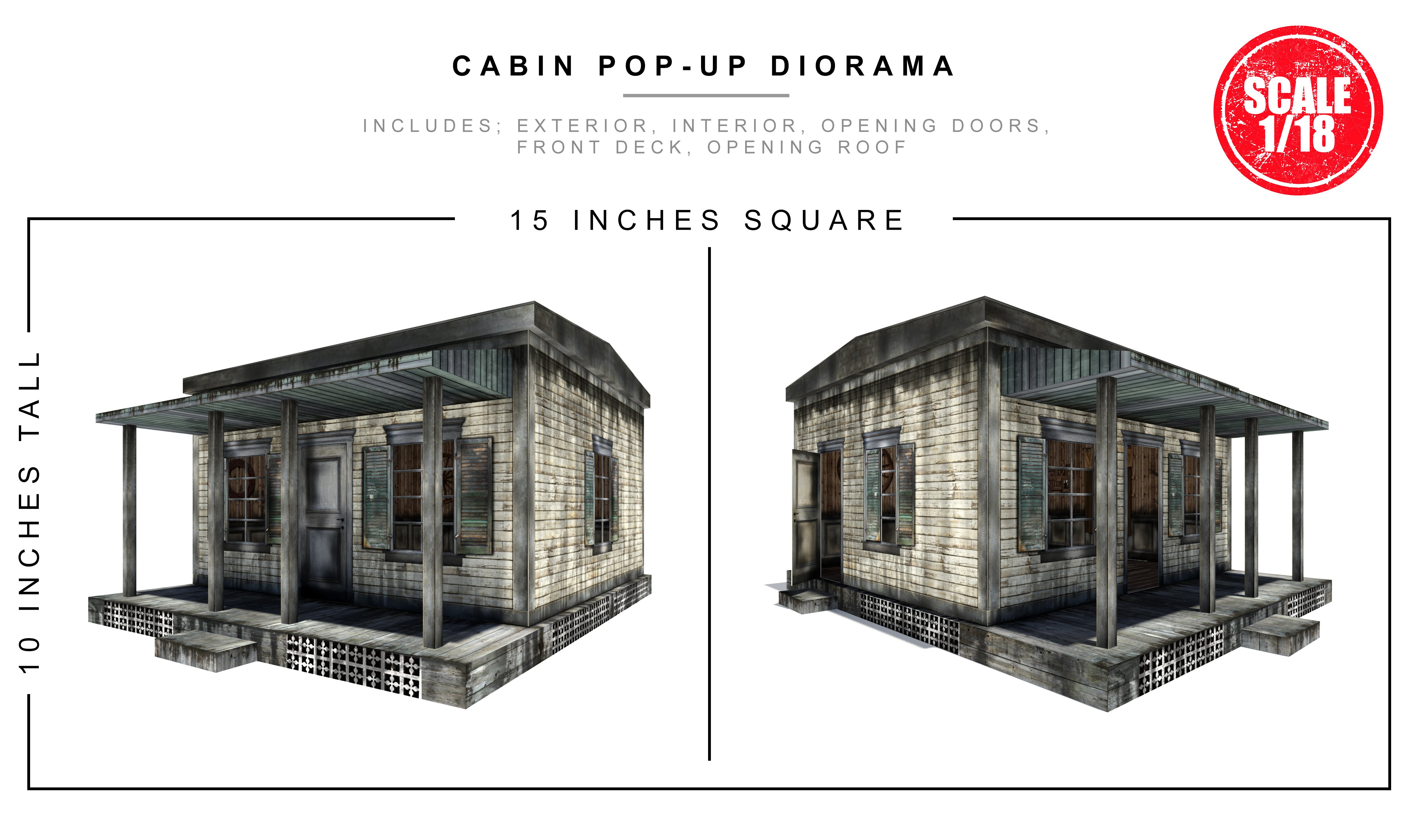 Cabin Pop-Up Diorama (1/18)