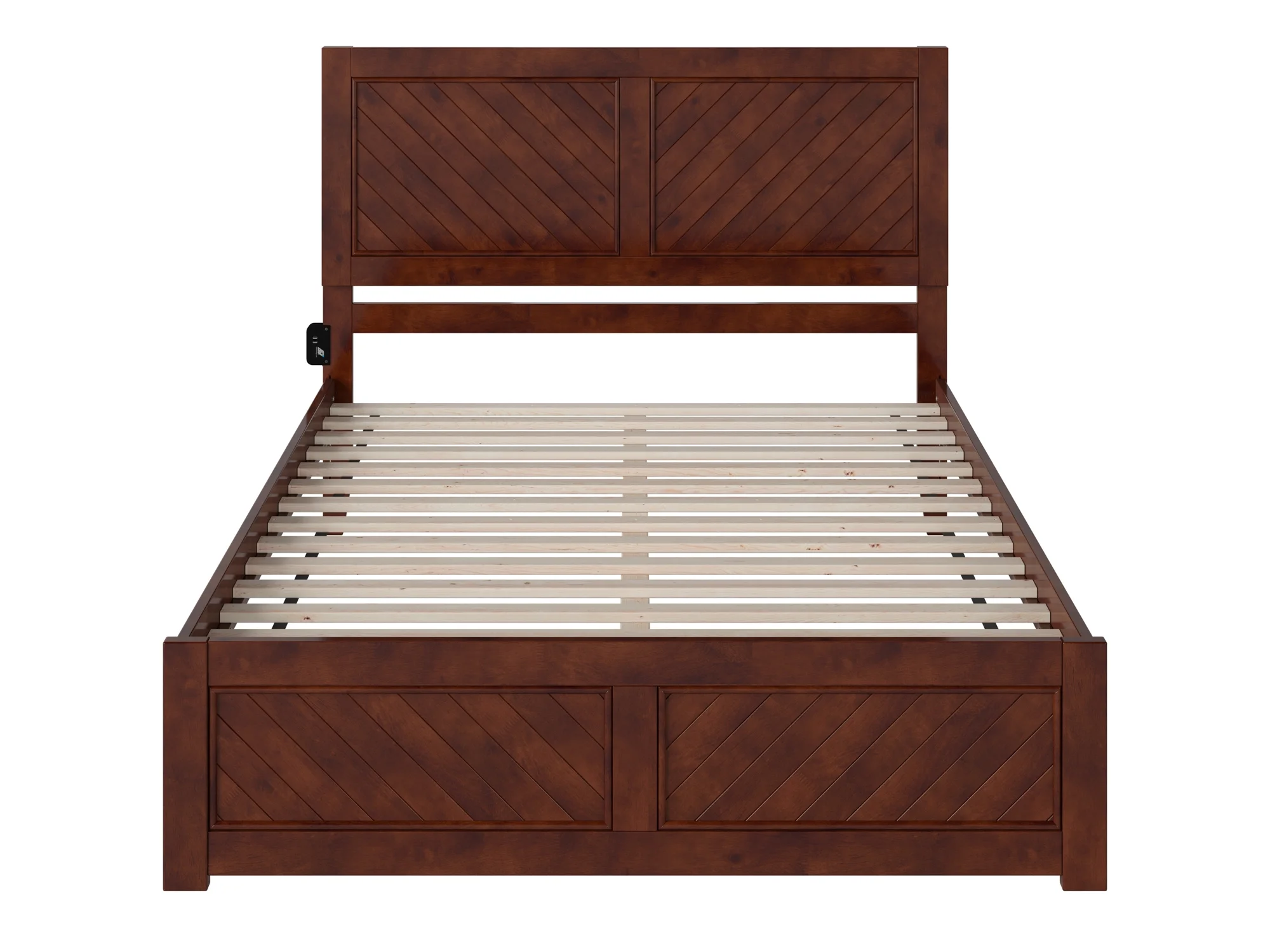 AFI Canyon Walnut Solid Wood Platform Bed with Matching Footboard, Queen