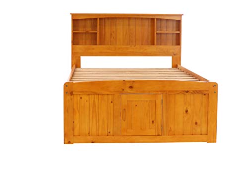 Discovery World Furniture White Full Bookcase Bed with 6 Drawers