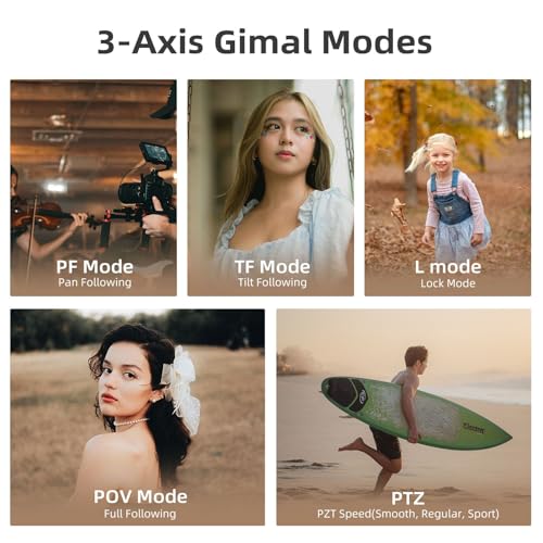 ORDRO M5 Vlogging Camera 3-Axis Gimbal Stabilizer, 5K Handheld Camera 3.5'' Rotatable Touchscreen 120° Wide Angle, IR Night Vision Function