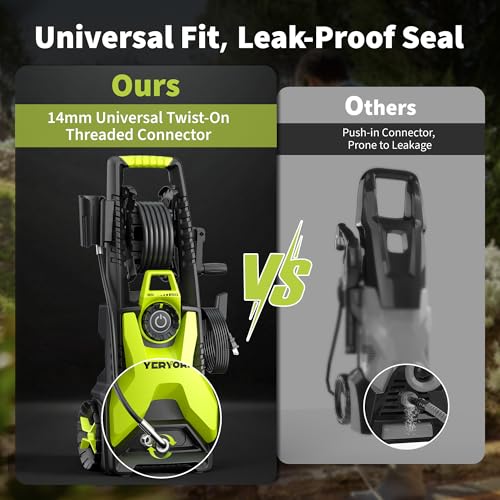 4000 PSI Electric Pressure Washer, 1900W Motor, 4 Adjustable Nozzles, 32.81ft Hose, Foam Cannon, Ideal for Driveways, Patios, Cars, Boats, and More