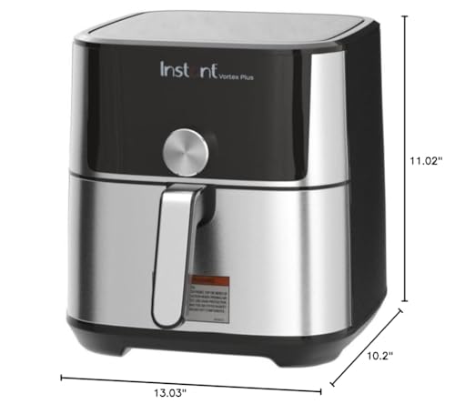 Instant Pot Vortex Plus 4QT Air Fryer, Custom Program Options, 6-in-1 Functions Crisps, Broils, Roasts, Dehydrates, Bakes, Reheats