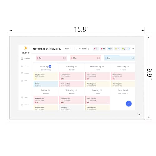 10.1 Inch Smart Digital Calendar Planner & Chore Chart, IPS HD Touchscreen Interactive Display for Family Schedules
