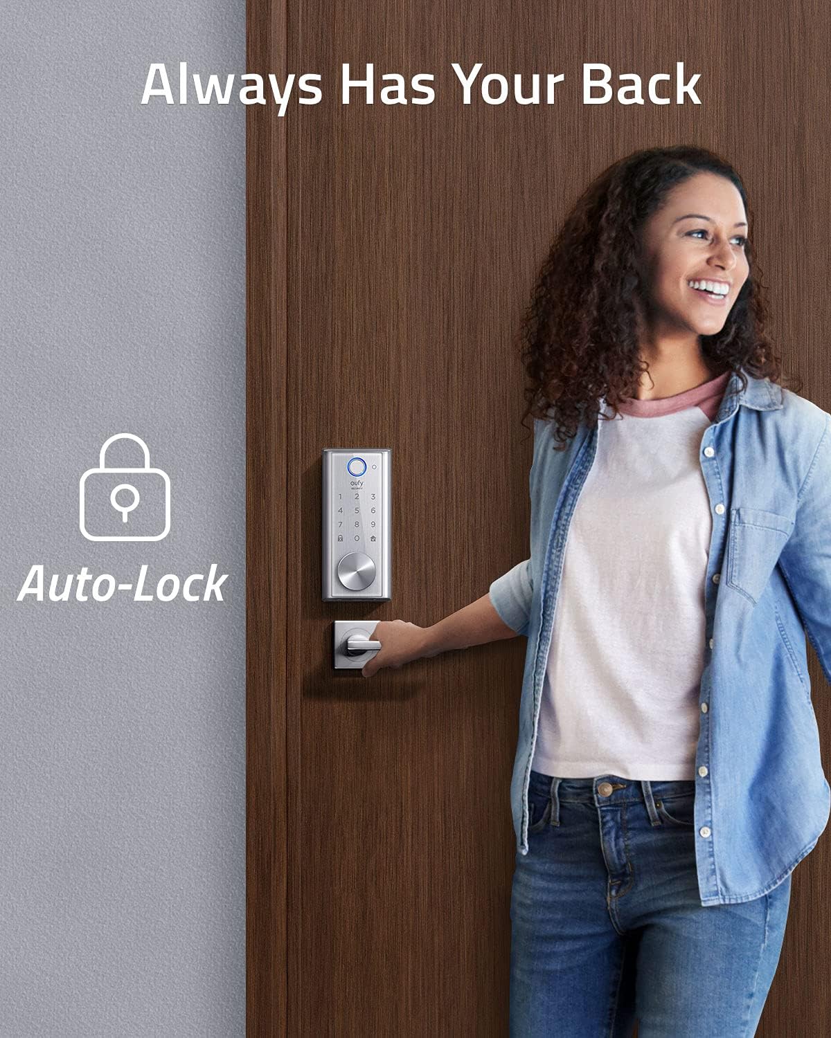 eufy Security Smart Lock Touch & Wi-Fi, Fingerprint Scan, Keyless Entry Door Lock, Smart Wi-Fi Lock, Bluetooth Electronic Deadbolt