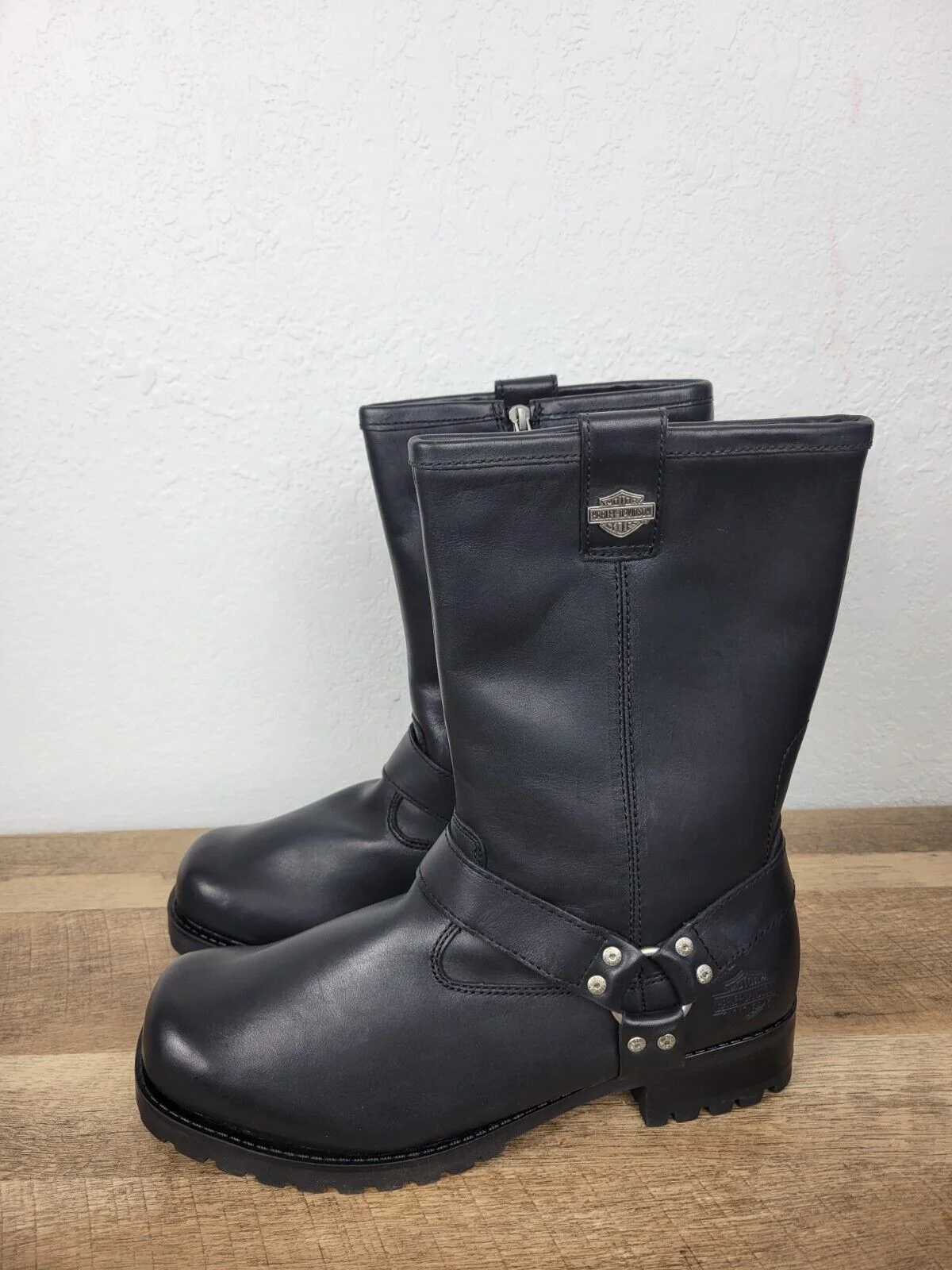 Harley Davidson Tyrone Lug Harness Men's Motorcycle Boots Size 11.5 - Curated Treasures Market