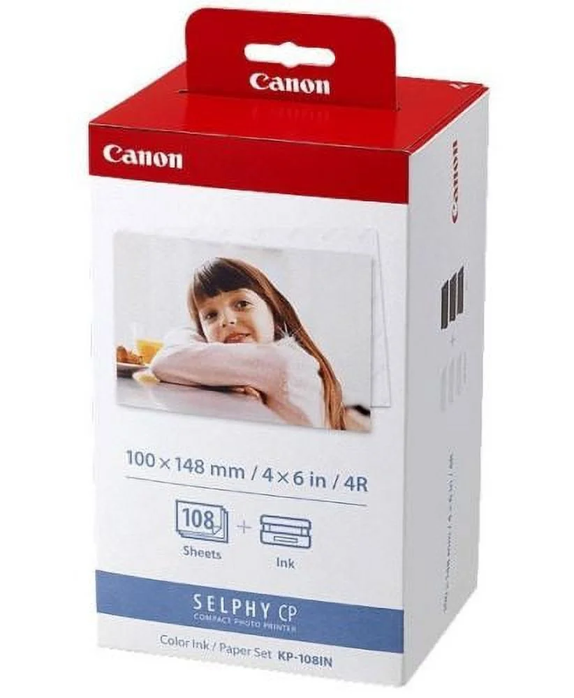 Canon SELPHY CP1300 Wireless Compact Photo Printer With Air Print and Mopria Device Printing Black With Canon KP108 Paper And Black Hard Case To Fit