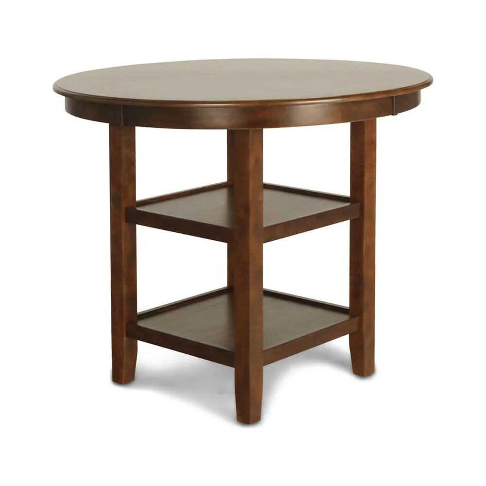 New Classic Furniture Gia 5-Piece Transitional Wood Dining Set in Brown