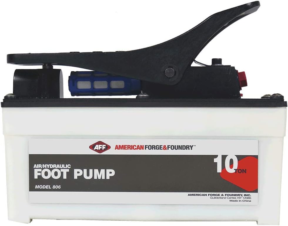 AFF Air/Hydraulic Foot Pedal Pump, 10 Ton Capacity, 10,000 PSI, 805