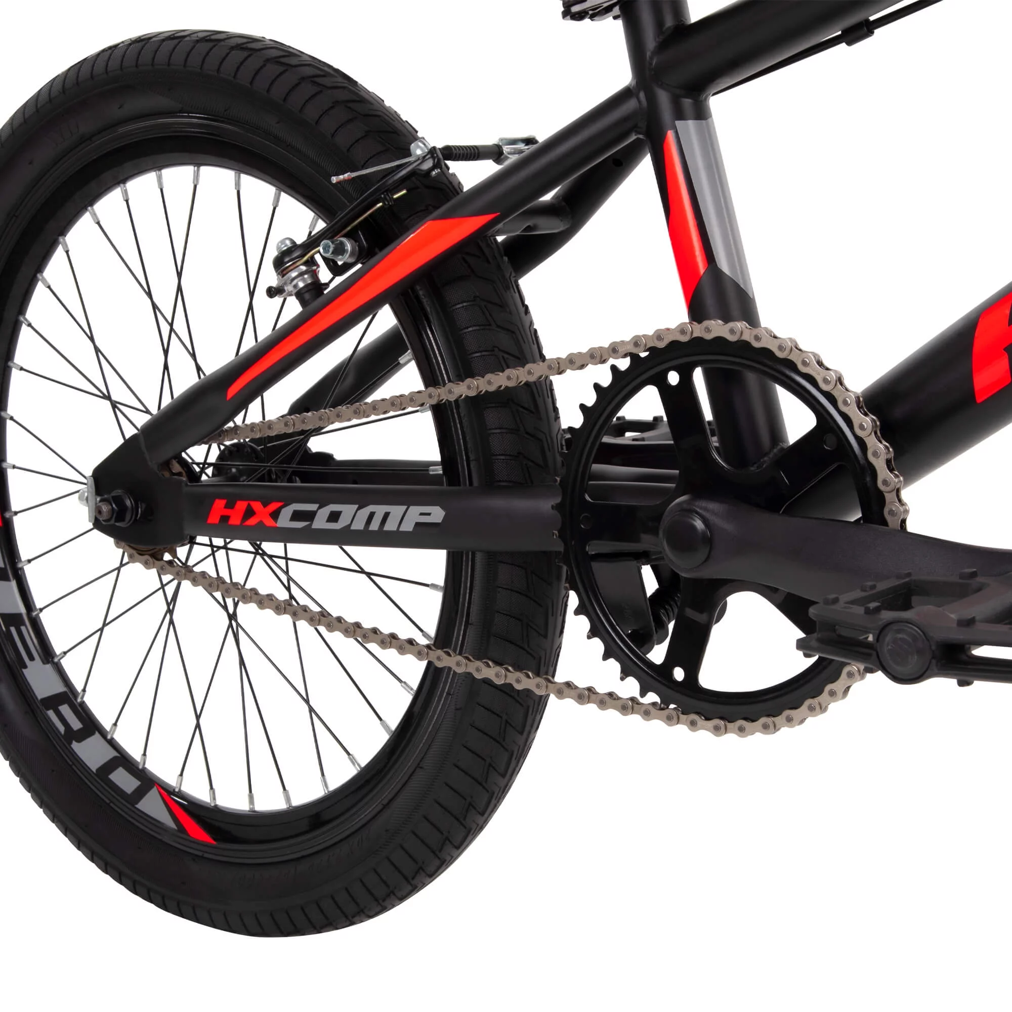 Huffy 20 BMX Race HX-Comp Boys' Bikes , Boys and Girls Ages 5 Years,  Black / Neon Red