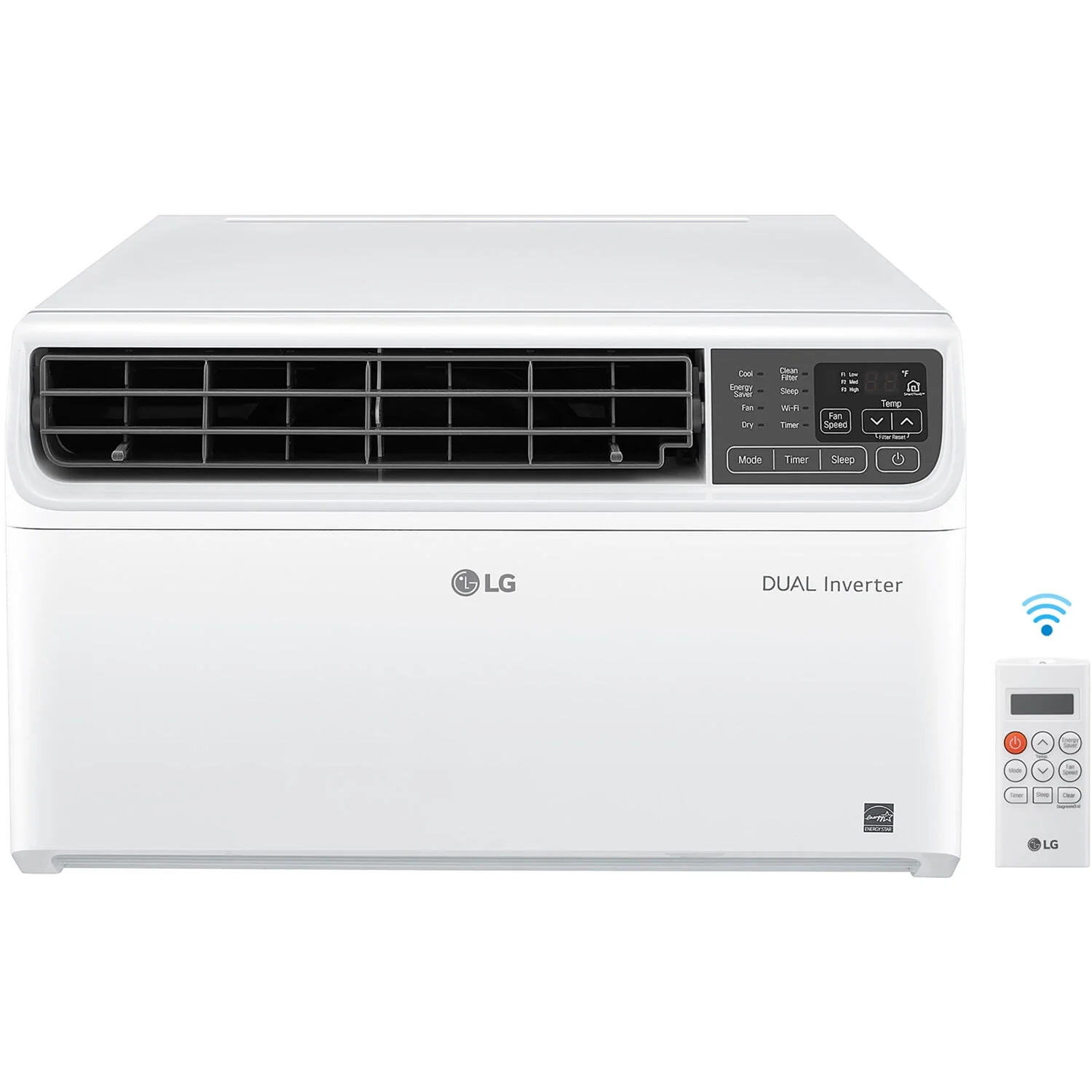 LG Energy Star 9,500 BTU 115V Dual Inverter Window Air Conditioner with Wi-Fi Control