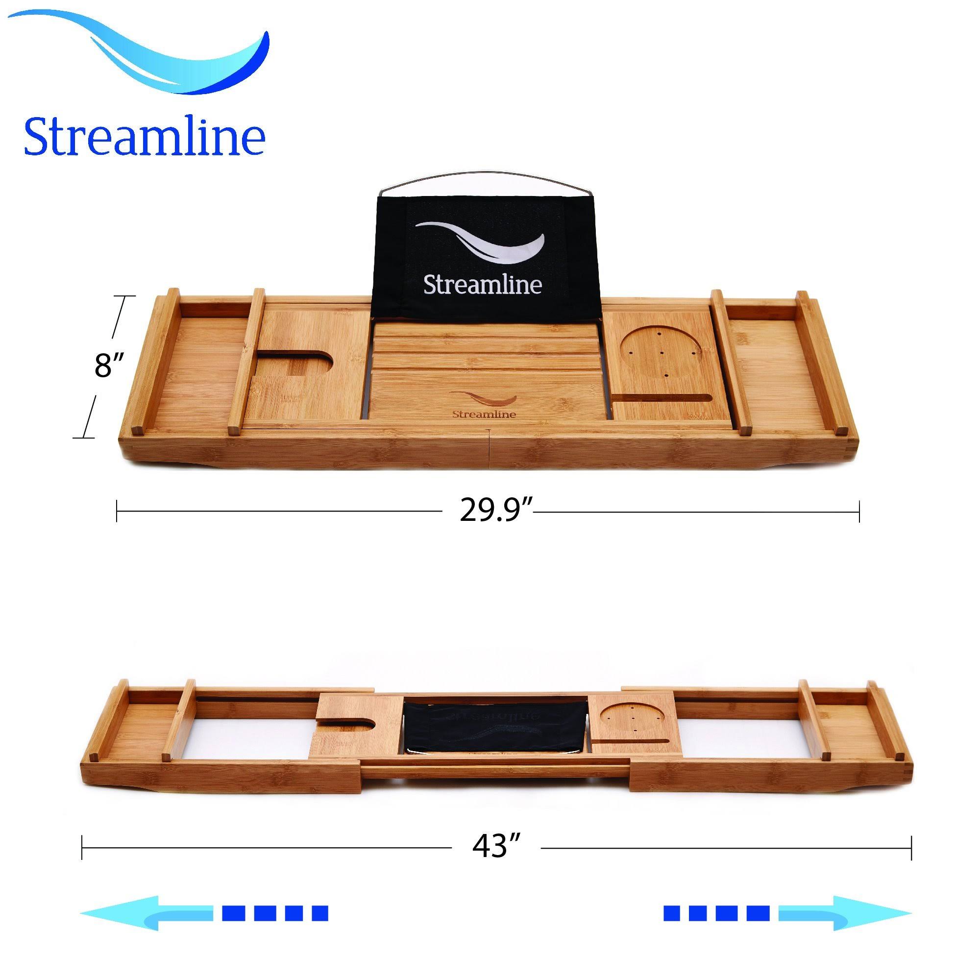59 inch Streamline N341BL-CH Soaking Clawfoot Tub with External Drain, White