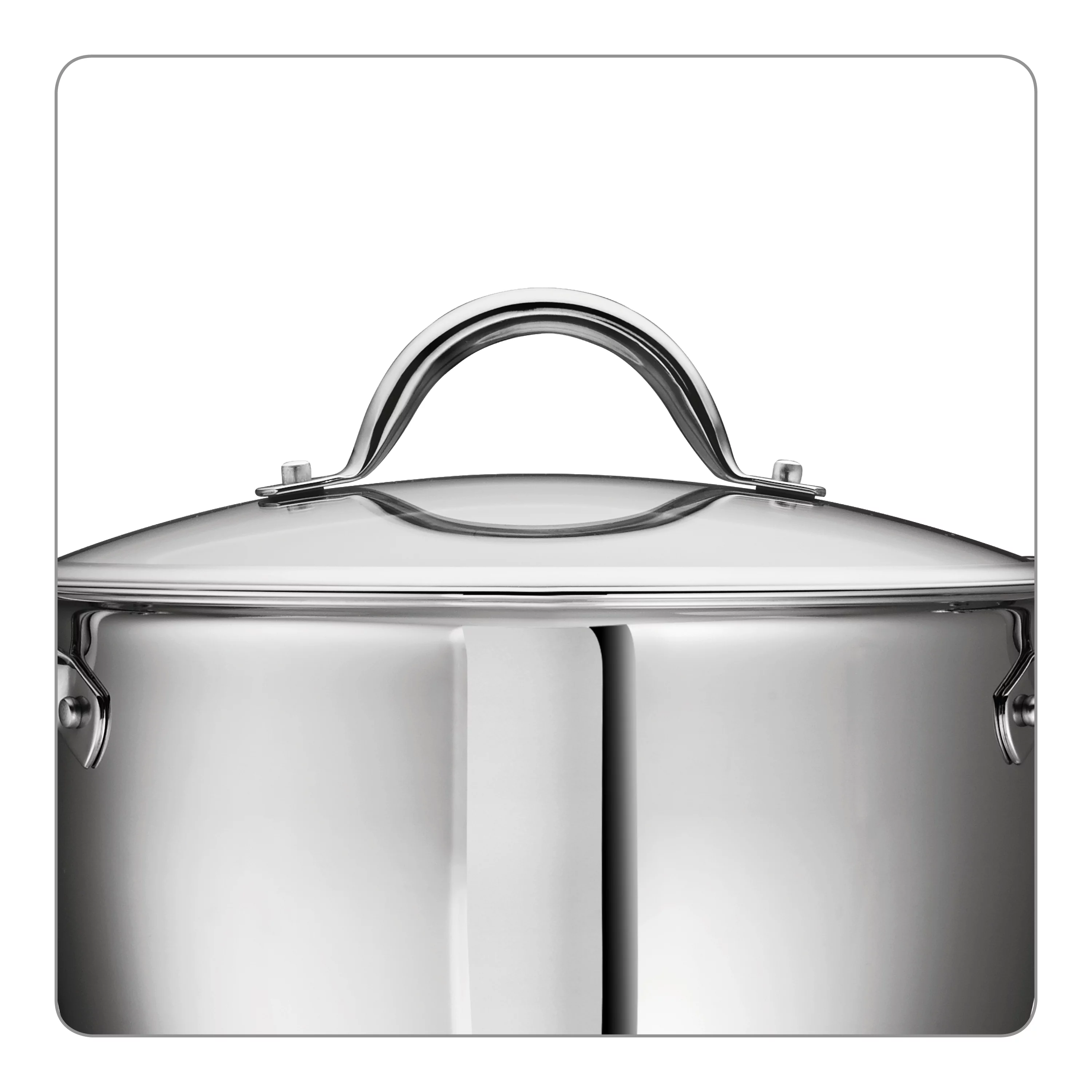 Tramontina Gourmet Stainless Steel Tri-Ply Base Cookware Set, 12 Piece