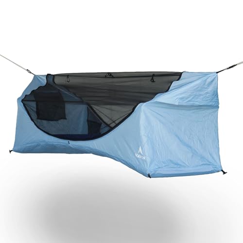 Haven Tents Lay Flat Hammock Tent - Waterproof Tent & Camping Hammock with Mosquito Net - Includes Insulated Pad and Rainfly - Haven Tent, Haven XL