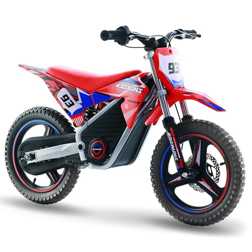 AIII Electric Dirt Bike for Kids 3-7, High Performance Racing Grade Motorcycle, Up to 8MPH, 2 Speed Settings, 12-Inch Off-Road Tires