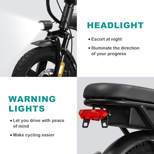 Electric Bike for Adults Teens, Commuter City Foldable ebike with 560W Motor and 48V Battery, 24MPH 3-Level Assist, Dual Disc Brakes