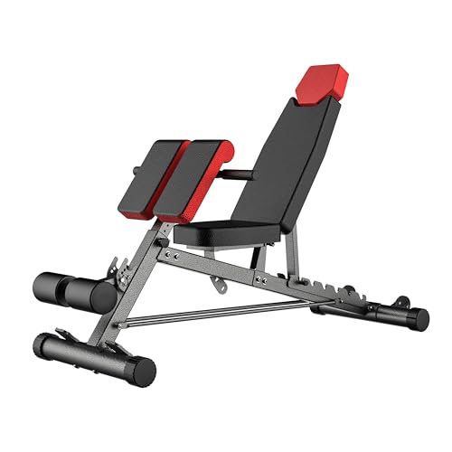 Finer Form Multi-Functional FID Weight Bench for Full All-in-One Body Workout – Hyper Back Extension, Roman Chair, Adjustable Ab Sit up Bench
