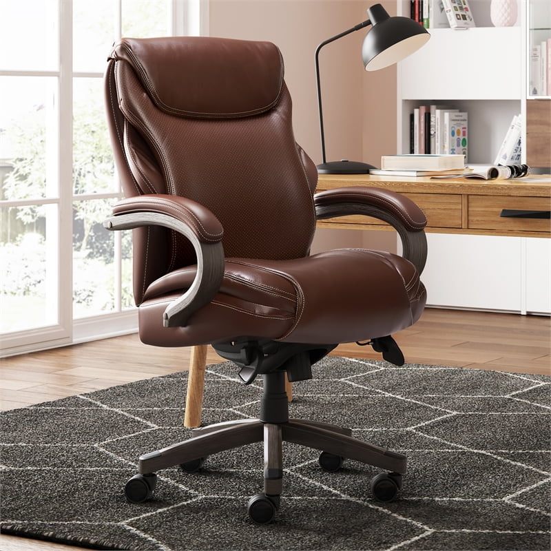 La-Z-Boy Hyland Executive Office Chair Chestnut Brown