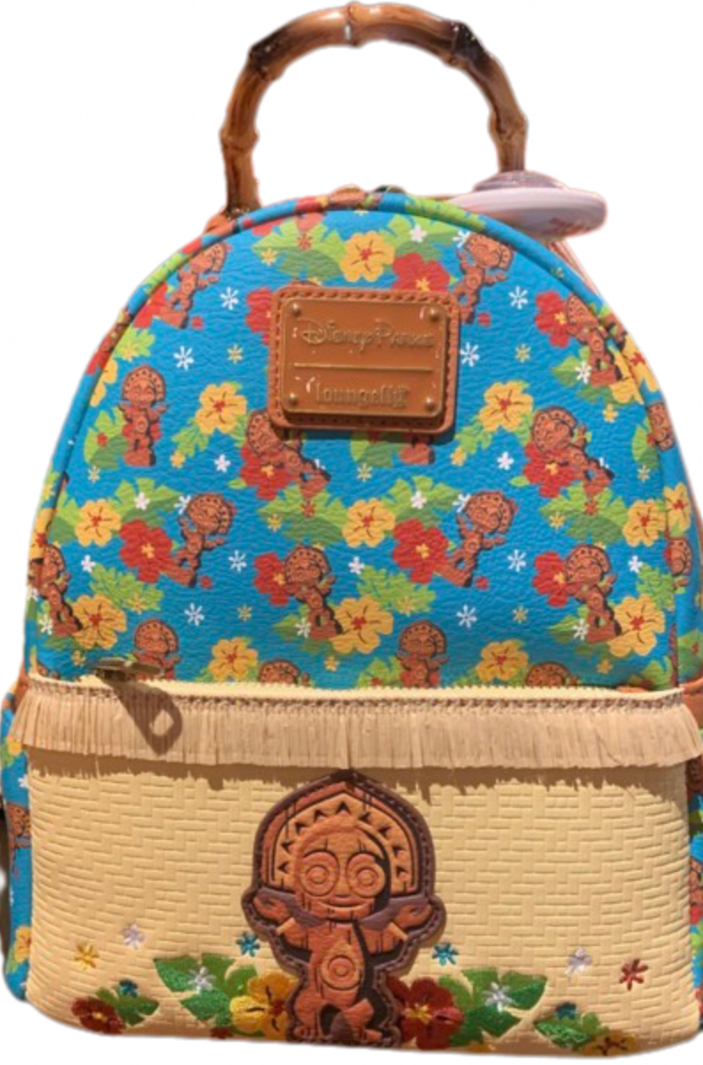 Disney Parks Polynesian Village Resort Maui Tiki Totem Backpack Loungefly New
