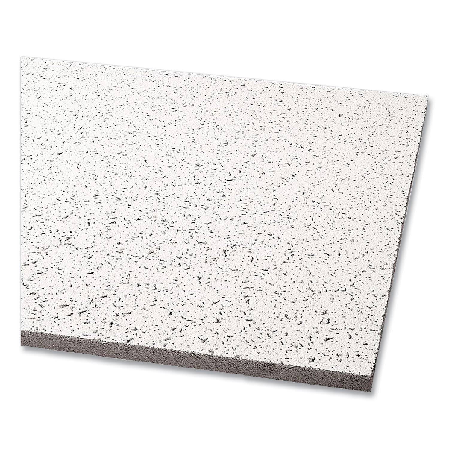 Armstrong Cortega Ceiling Tiles non-directional Square Lay-In (0.94x22) 24x22 x 48x22 x 0.63x22 White 12/Carton