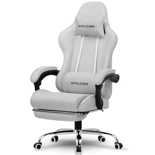 GTPLAYER Gaming Chair, Computer Chair with Footrest and Lumbar Support