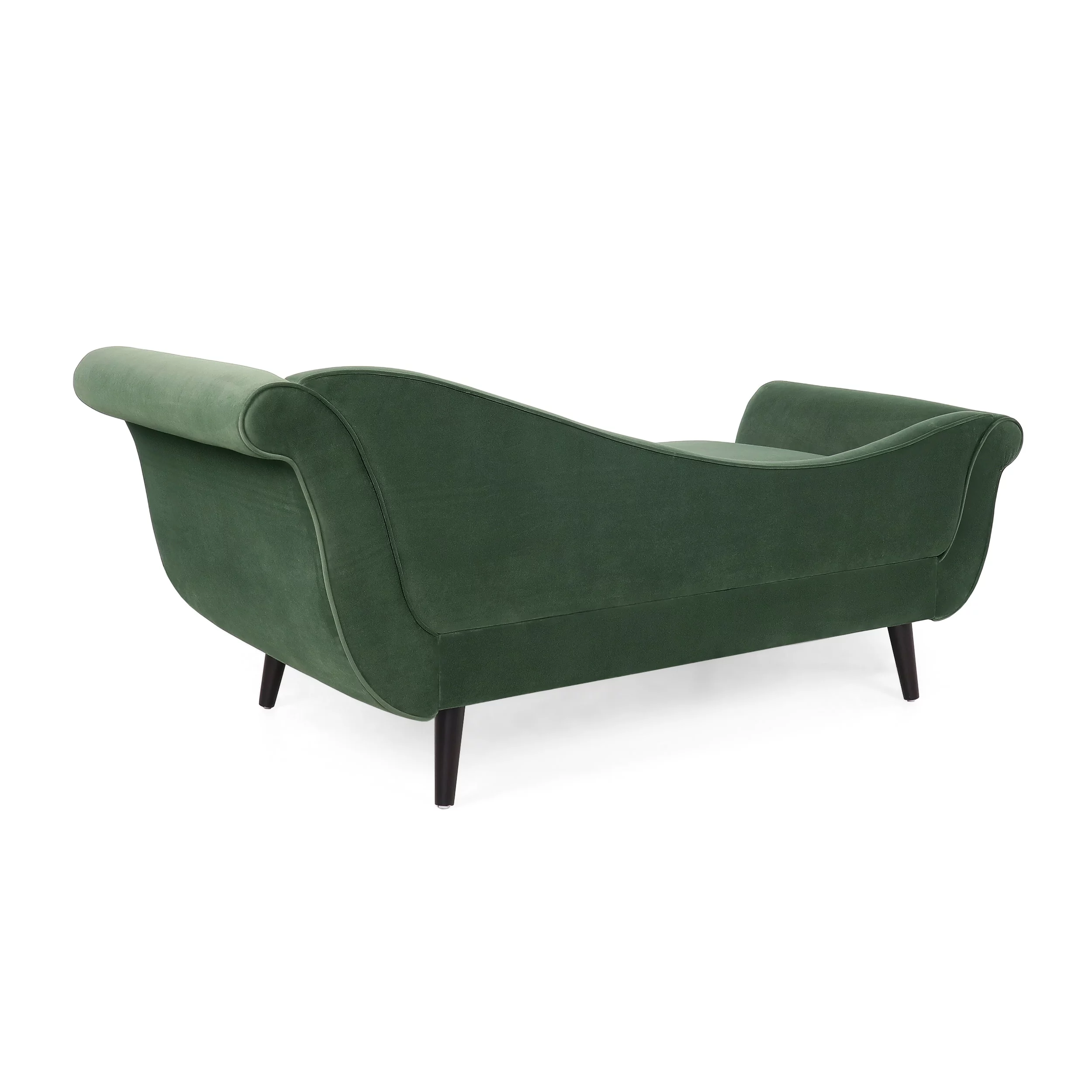 Noble House Xane Indoor Fabric Chaise Lounge With Bolster Pillow, Sage Green