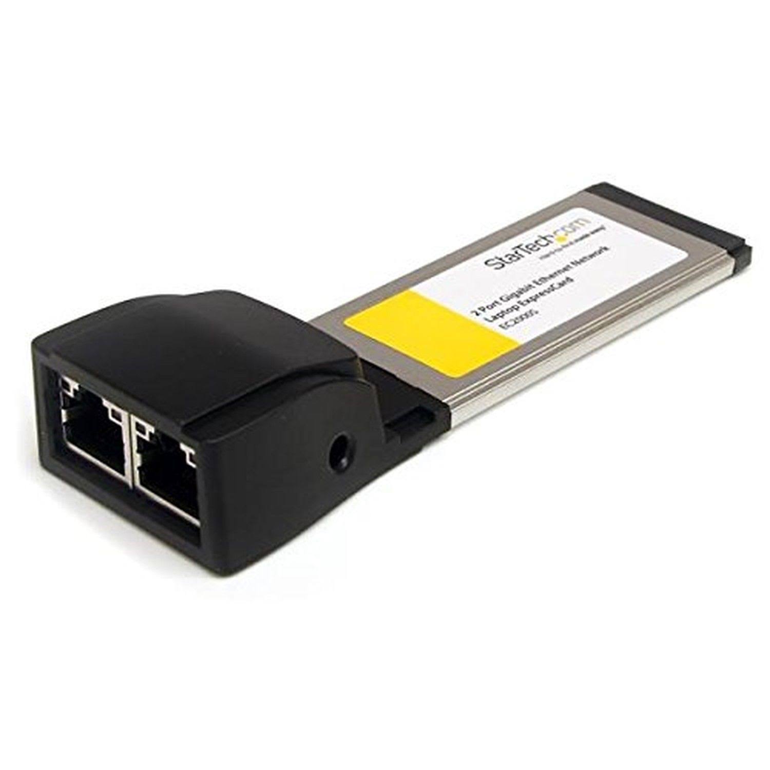StarTech.com Dual Port ExpressCard Gigabit Laptop Ethernet NIC Network Adapter - ExpressCard/34 - 10/100Mb LAN EC2000S