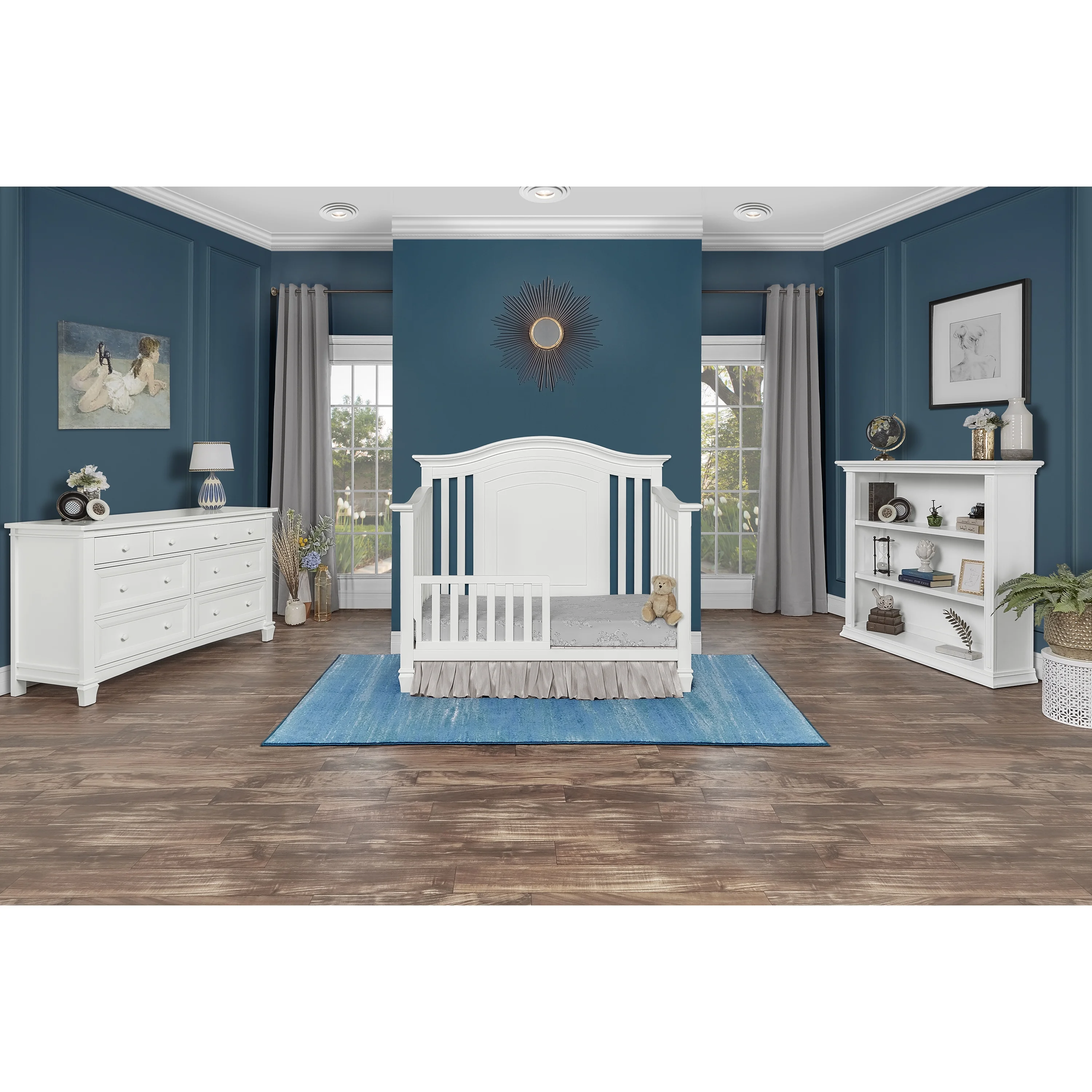 Evolur Fairbanks 5-in-1 Convertible Crib White - Radiant Selections