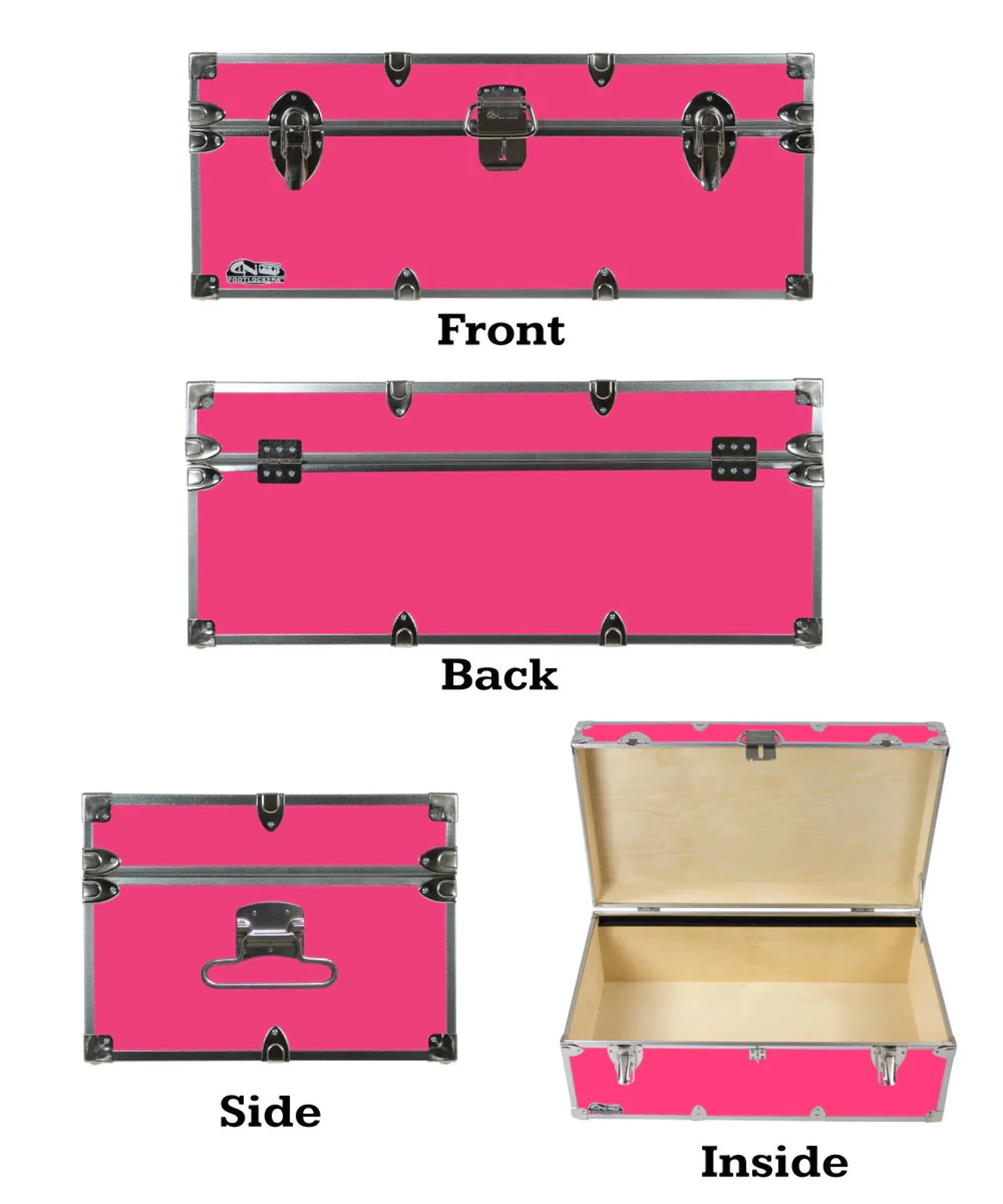 Happy Camper Steel Footlocker Trunk 32x18x13.5"
