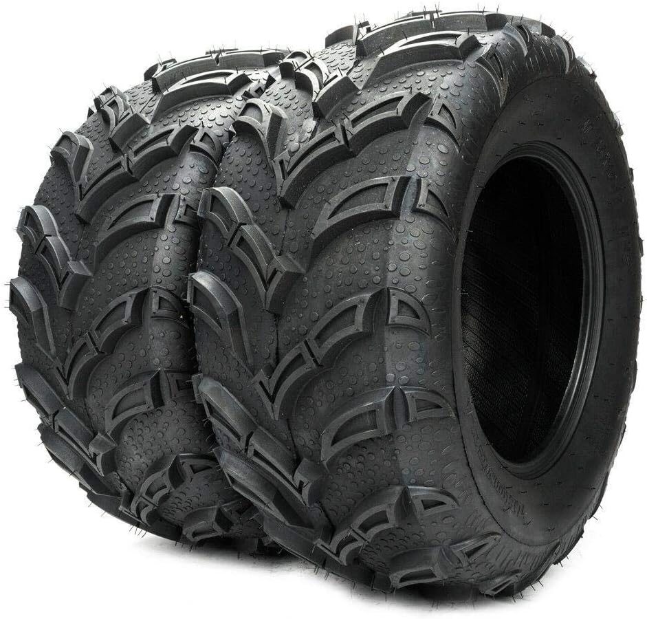 Parts-Diyer 2 PCS All Terrain Tubeless ATV UTV Tires 25x10-12 Rear 6PR