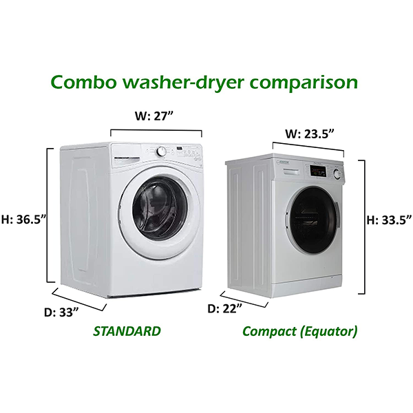 Equator 2020 24&prime;&prime; Combo Washer Dryer White Winterize+Quiet
