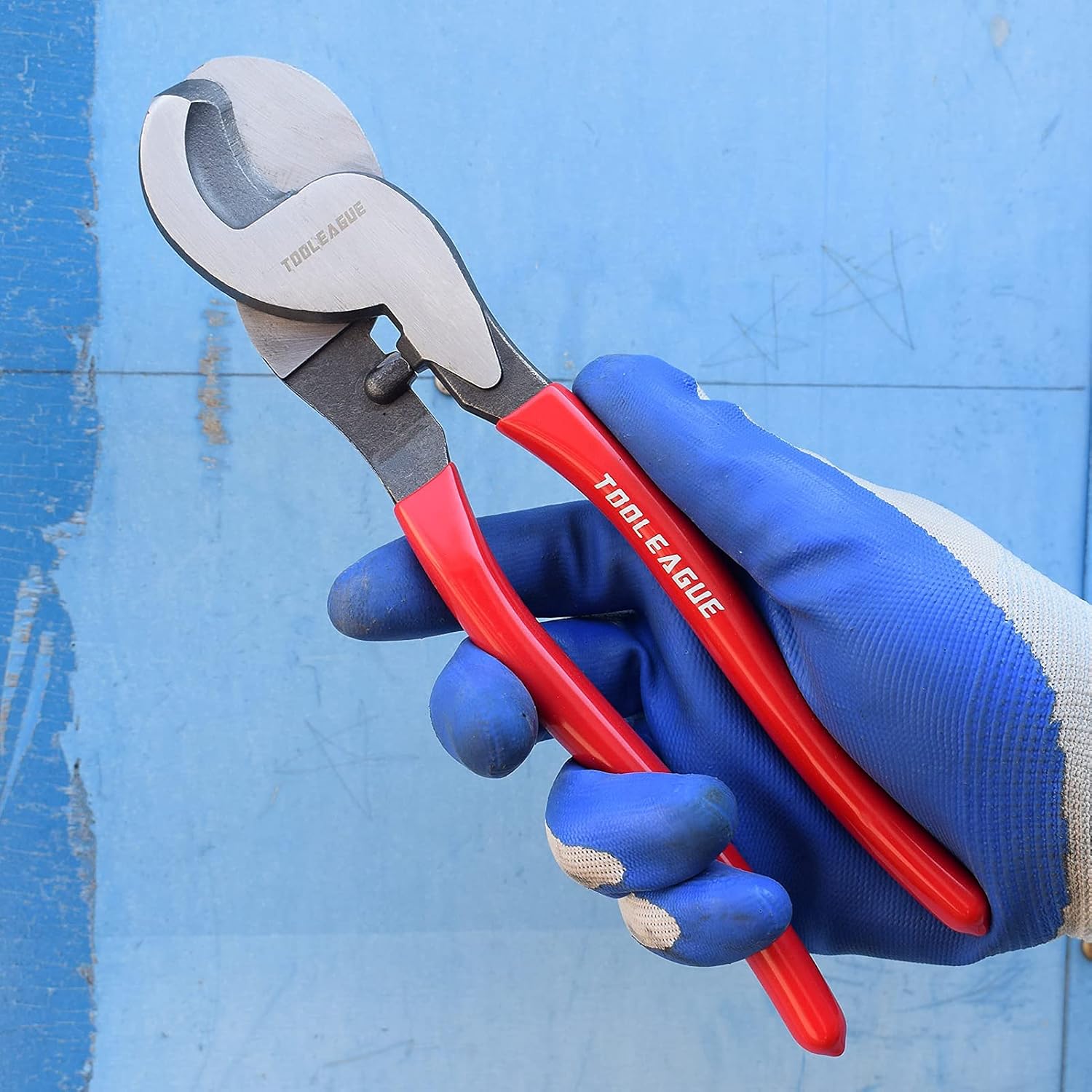 TOOLEAGUE 10 inches Cable Cutter,Heavy Duty Cable Cutting, High Leverage Cutter for Aluminum, Copper, Wire, Communications Cable