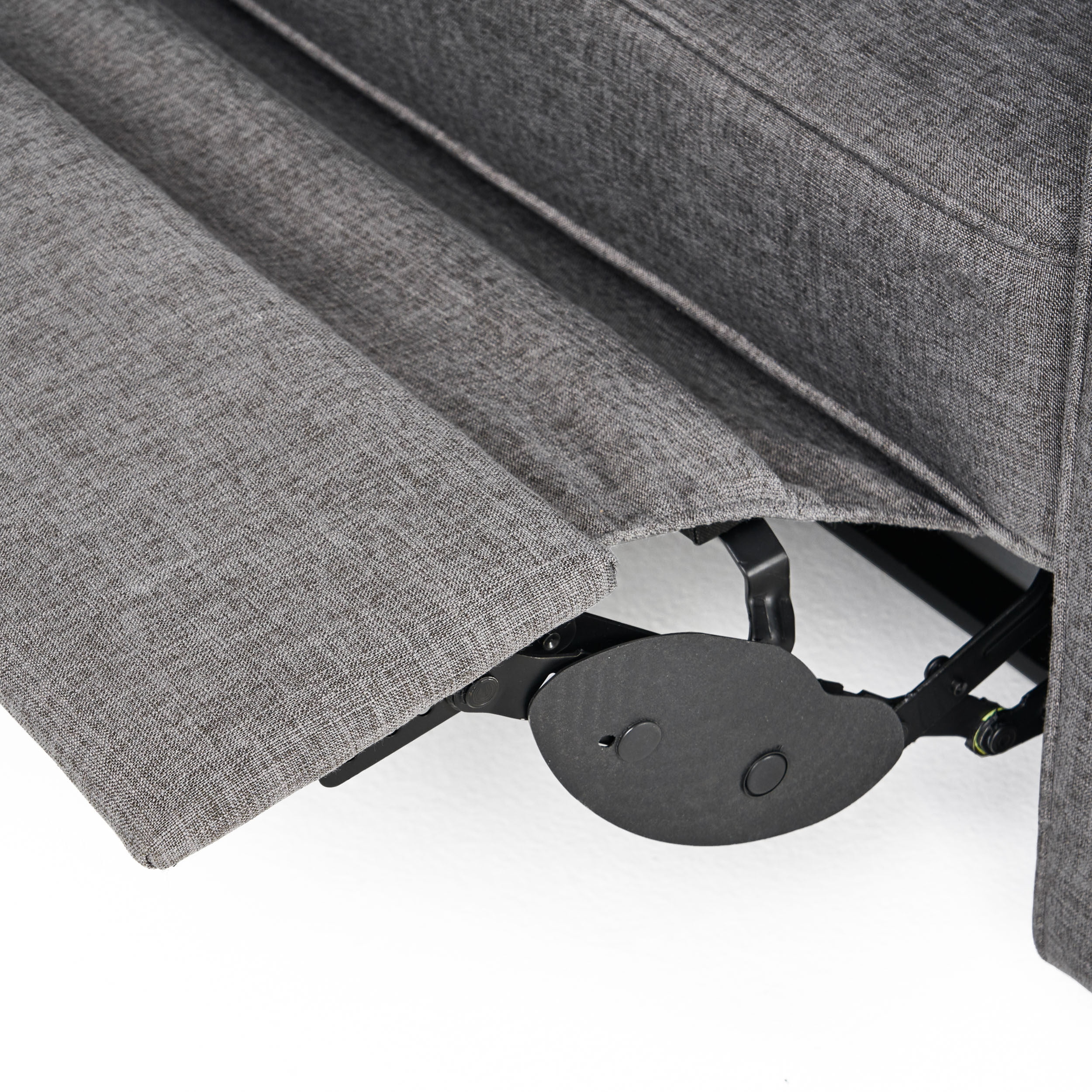 GDF Studio Callade Buttoned Fabric Reclining Loveseat, Gray