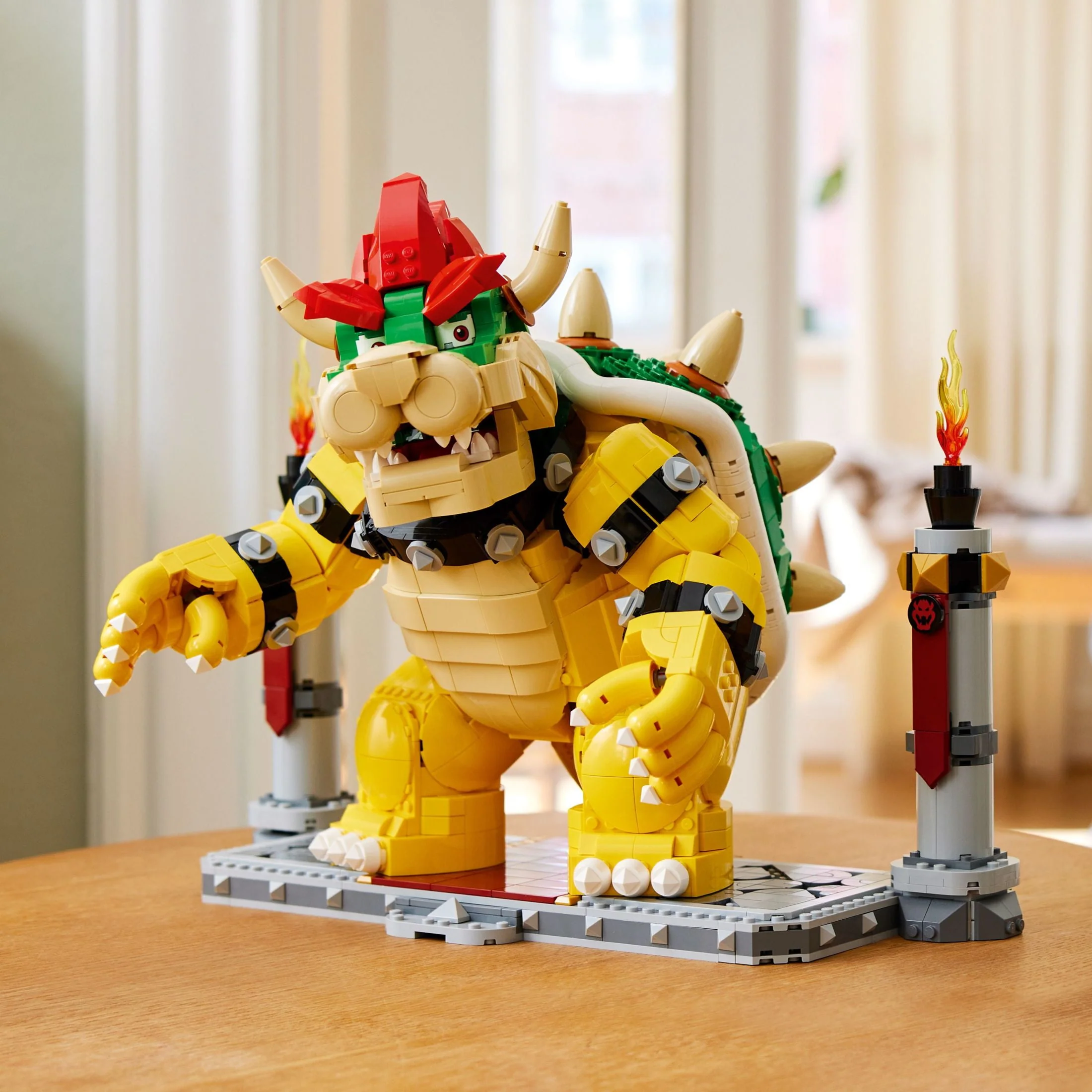 LEGO Super Mario The Mighty Bowser, 3D Build and Display Kit, Collectible Posable Character Figure with Battle Platform