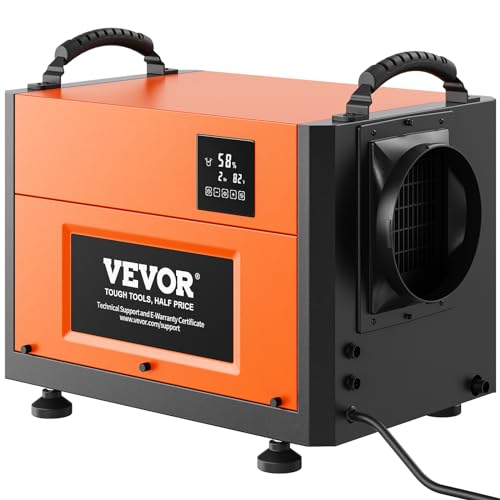 VEVOR Commercial Dehumidifier with Drain Hose for Crawl Spaces, Basements Warehouse & Job Sites