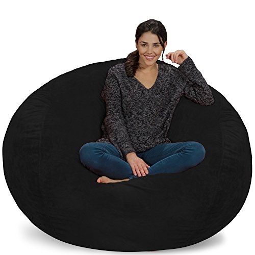 Chill Sack Bean Bag Chair - 5' Giant Memory Foam Lounge Chair with Soft Microfiber Cover – Cozy Furniture for Living Room, Dorm