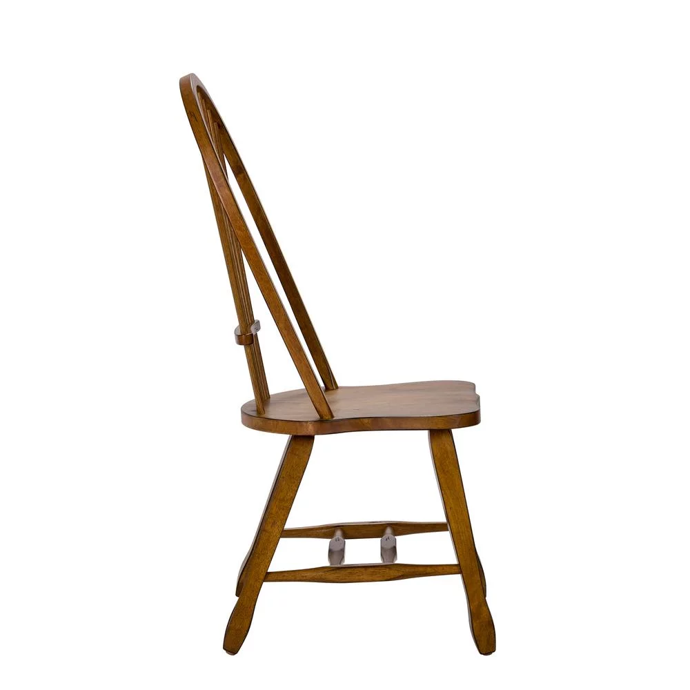 Liberty Furniture Sheaf Back Side Chair - Oak-Set of 2 Traditional Brown