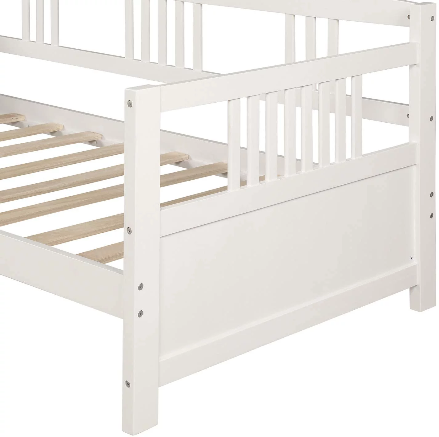 Churanty Solid Wood Daybed, Twin Size Bedframe Multifunctional Daybed for Kids,White