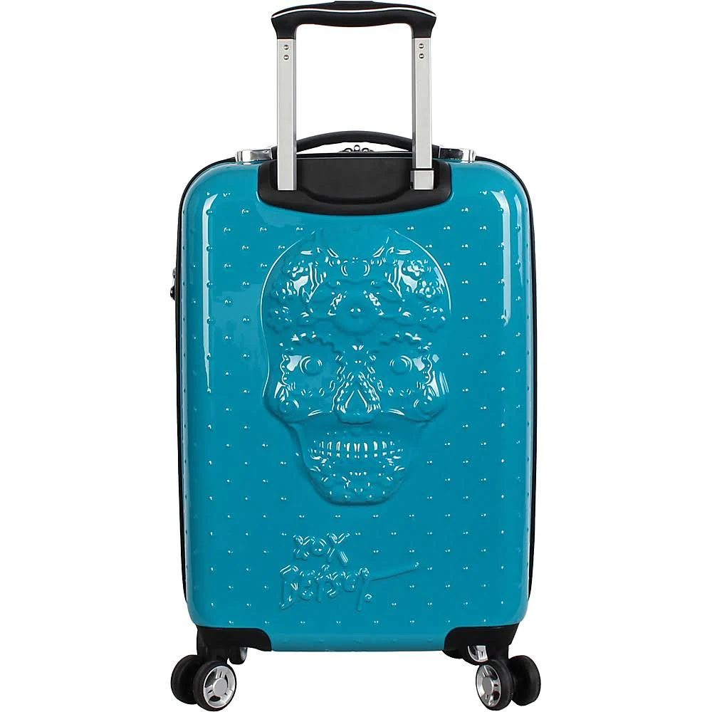 Betsey Johnson 20x22 Hardside Carry-On Spinner - Blue Skull