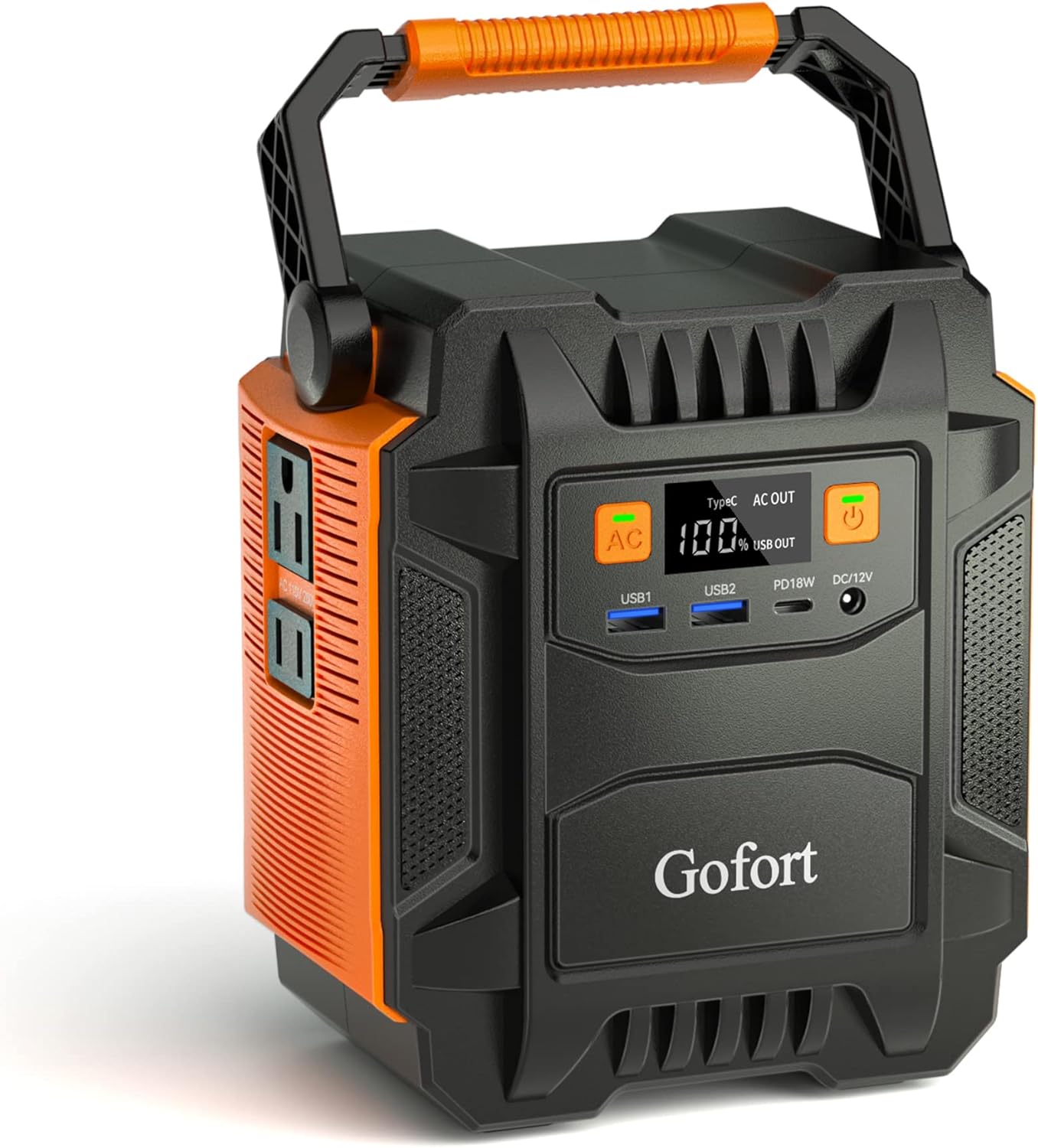 GOFORT Portable Power Station 48000mAh/172.8Wh 200W(Peak 400W) 110V AC Outlets Portable Solar Generators (Solar Panel Not Included) CPAP Battery