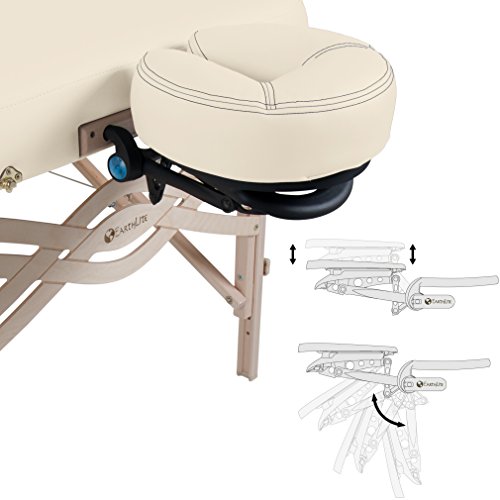 EARTHLITE Premium Portable Massage Table Package SPIRIT - Spa-Level Comfort, Deluxe Cushioning incl. Flex-Rest Face Cradle & Strata Face Pillow