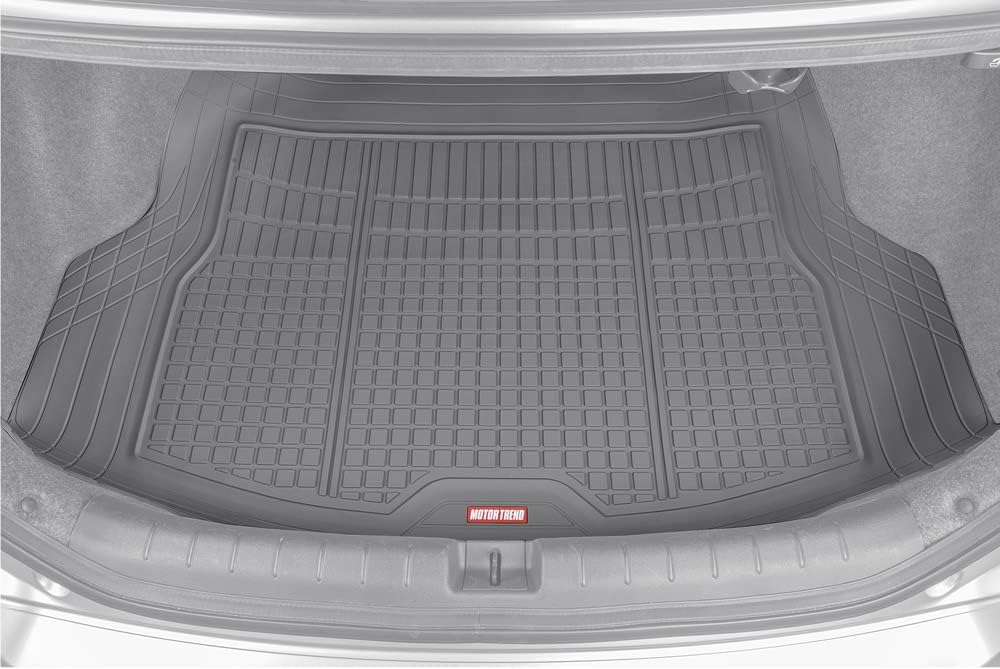 Motor Trend Premium FlexTough All-Protection Cargo Mat Liner – w/Traction Grips & Fresh Design, Heavy Duty Trimmable Trunk Liner for Car Truck SUV