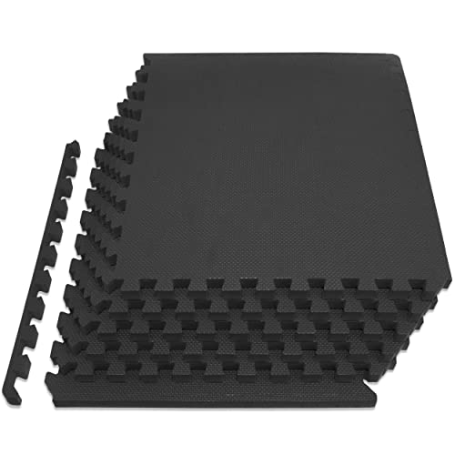 ProsourceFit Extra Thick Puzzle Exercise Mat , EVA Foam Interlocking Tiles for Protective, Cushioned Workout Flooring for Home and Gym Equipment