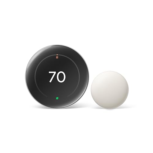Google Nest Learning Thermostat (4th Gen, 2024) with Nest Temperature Sensor - Energy Saving Smart Thermostat with Adaptive Eco