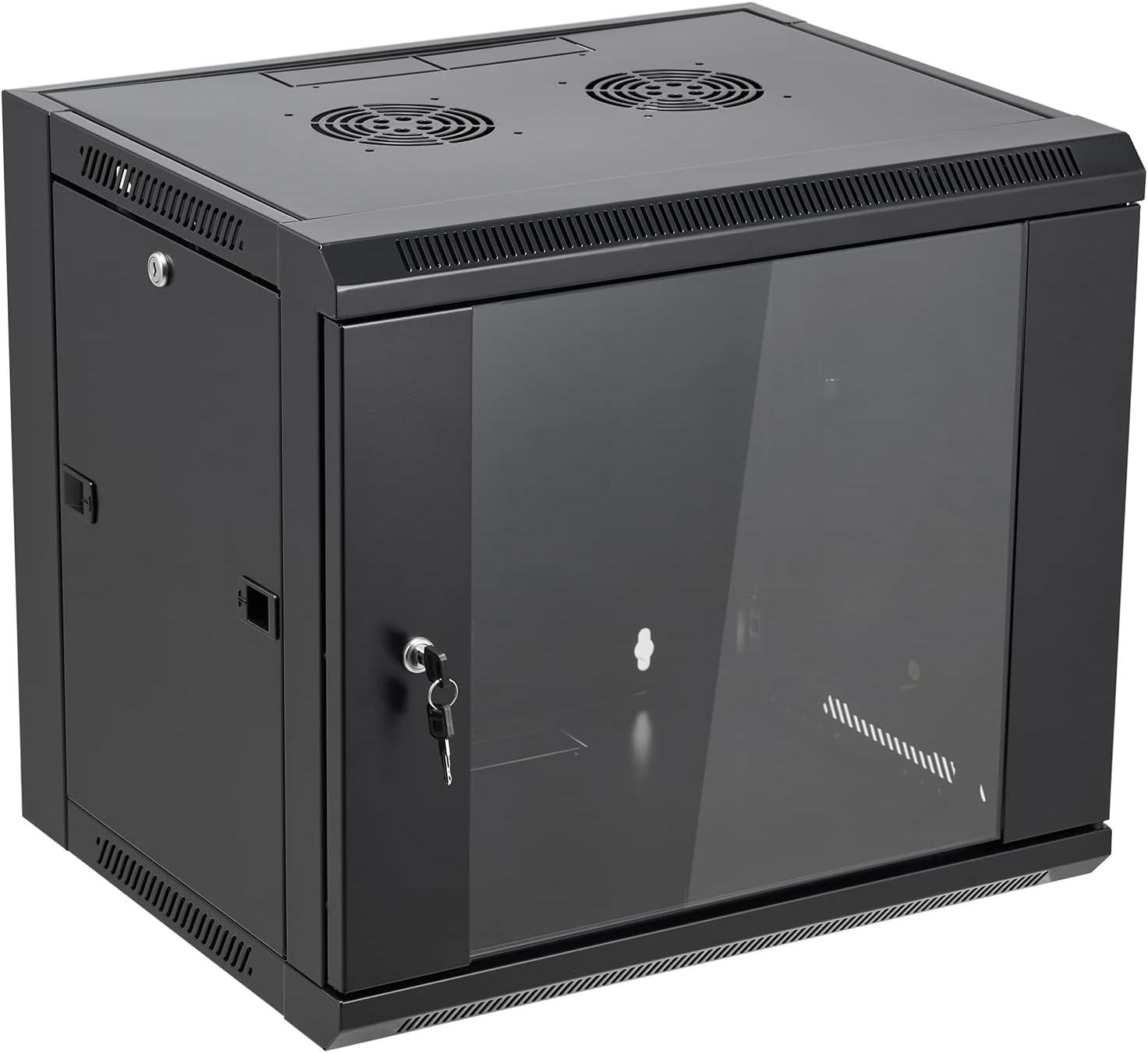 6U Wall Mount Server Cabinet Network Rack Enclosure Locking Glass Door by Tedgetal