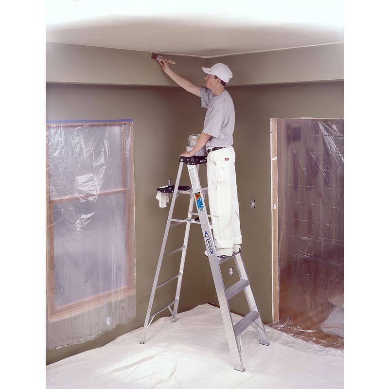 Werner 373 3 ft Aluminum Stepladder, 300 lb Capacity