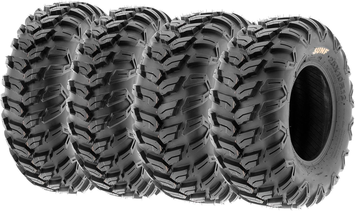 Set of 4 SunF A043 XC Racing ATV UTV Radial Sport Tires 26x9R14 Front & 26x11R14 Rear, 6PR, All-Terrain Off-Road & Track