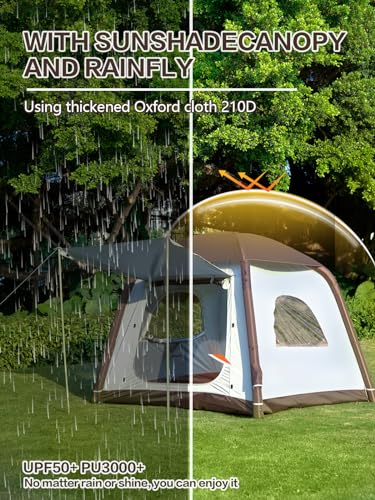 Inflatable Camping Tent, 2/4/6/8 Person Glamping Inflatable Tents for Camping