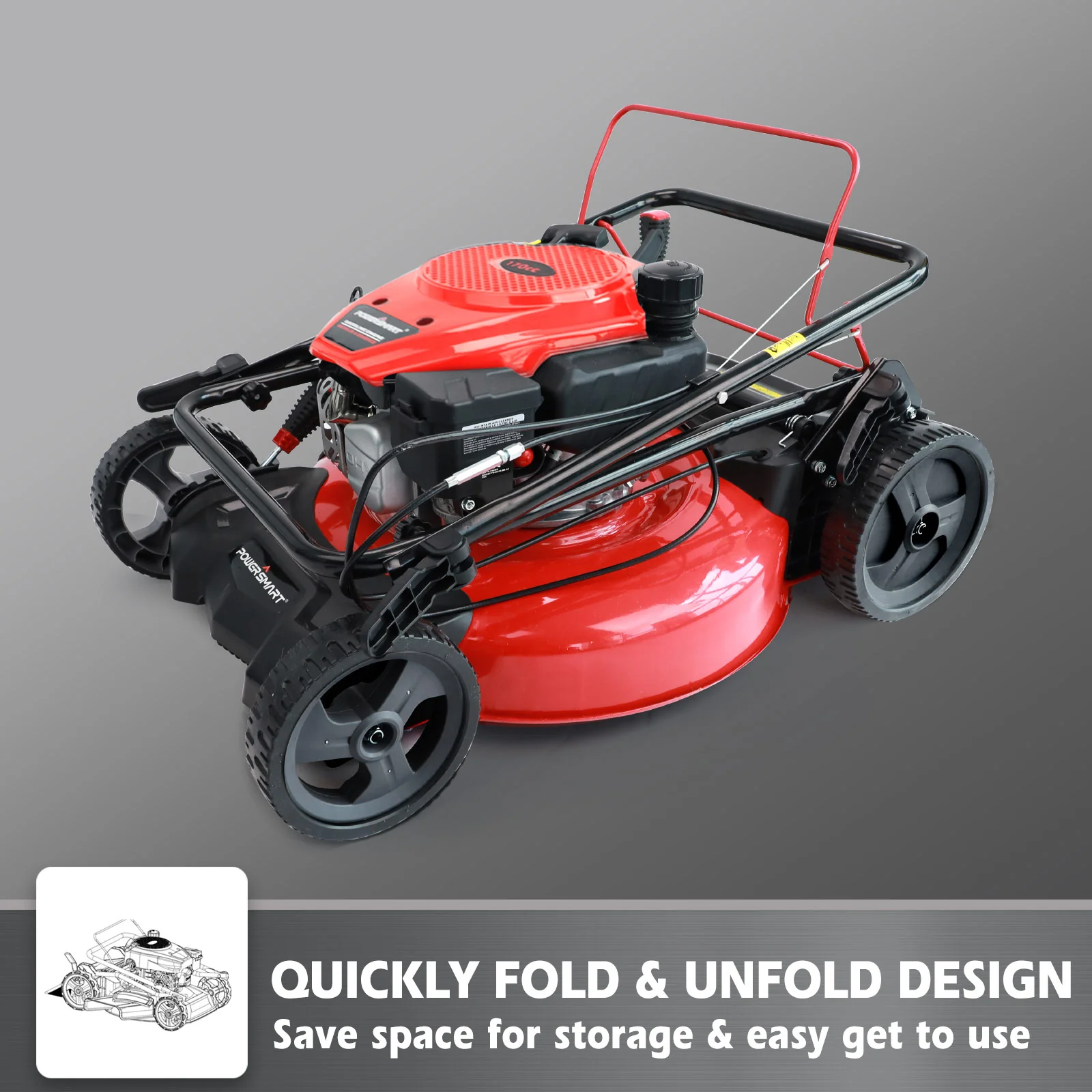 Power Smart 21-inch 3-in-1 Gas Powered Self-Propelled Lawn Mower
